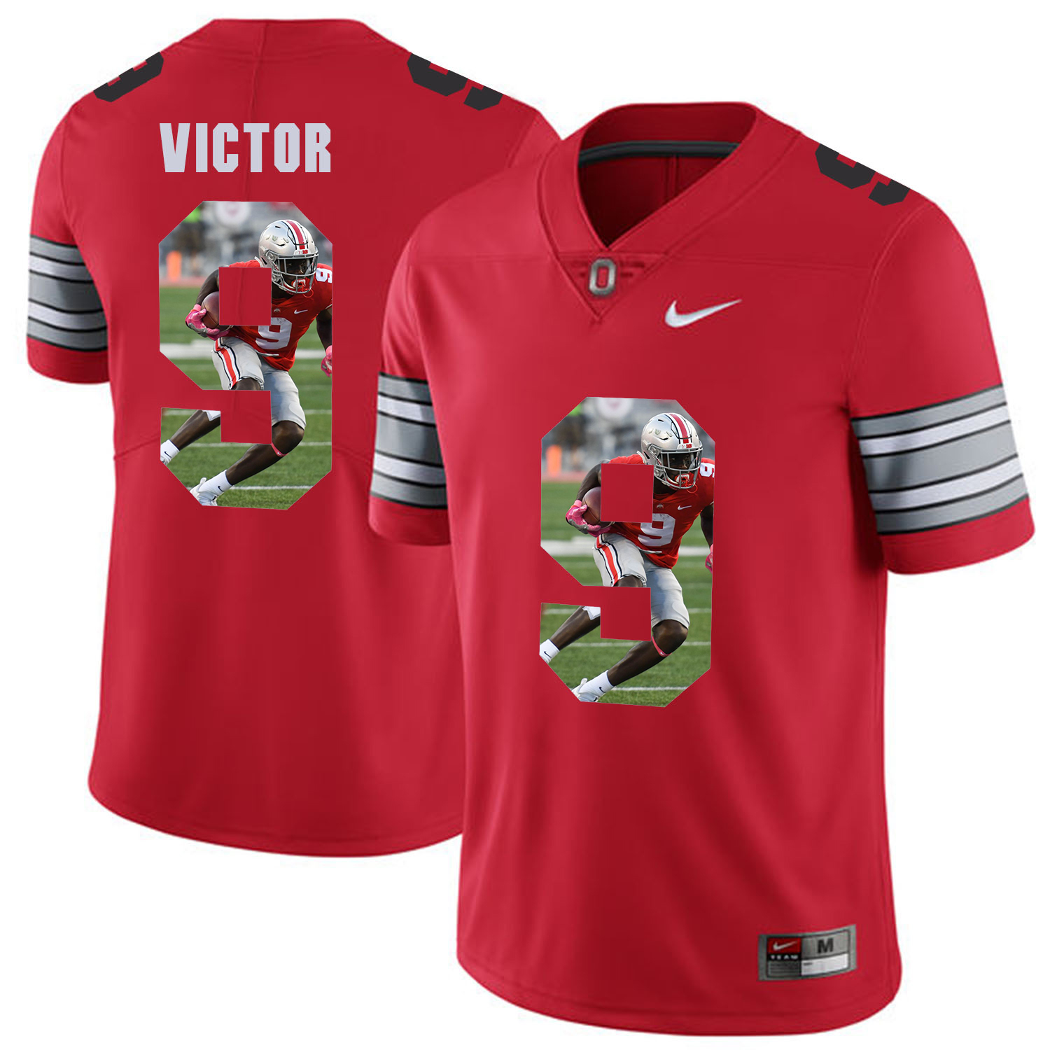 Men Ohio State #9 Victor Red Fashion Edition Customized NCAA Jerseys